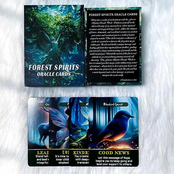 Forest Spirits Oracle Cards, Whispering About The Nature of Forest Tarot Cards, rediscovering Forgotten Magic, and Understanding oneself and The Surrounding World(3.42 4.72")