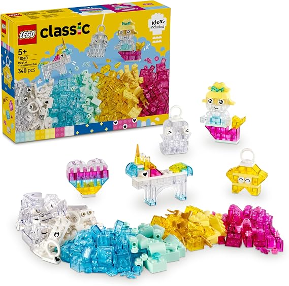LEGO Classical Saydam Kutu 11040 | 5 Yaş ve Üzeri Çocuklar için Unicorn İçeren Yaratıcı Oyuncak Yapım Seti, Hediye Fikri (340 Parça)
