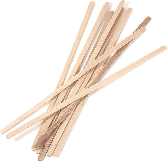Wooden Coffee Stirrer Sticks 5.5 inch - Bio Degradable, Eco Friendly Beverage Stirrers, Splinter Free Birch Wood - Disposable Drink Stir Sticks for Tea, Beverage, Coffee and Arts & Crafts (4000)