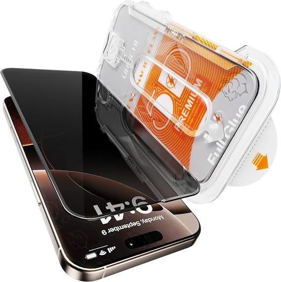 URUCHI iPhone 14 Plus / 13 Pro Max İle Uyumlu PREMIUM Gizlilik (Privacy) Ekran Koruyucu 45° Hayalet Görünüm, Kolay Kurulum Hizalama Aparatlı, Darbelere Karşı Ekstra Güçlü ve Toz Bırakmayan Cam