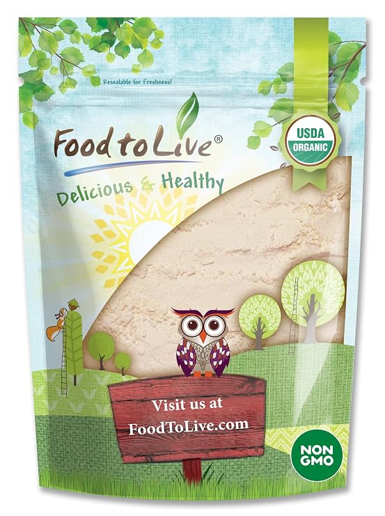 Food to Live - Organic Coconut Flour, 4 Pounds - Non-GMO, Kosher, Raw, Vegan, Unsweetened, Unrefined, Unsulfured Fine Powder, Bulk, Great for Baking