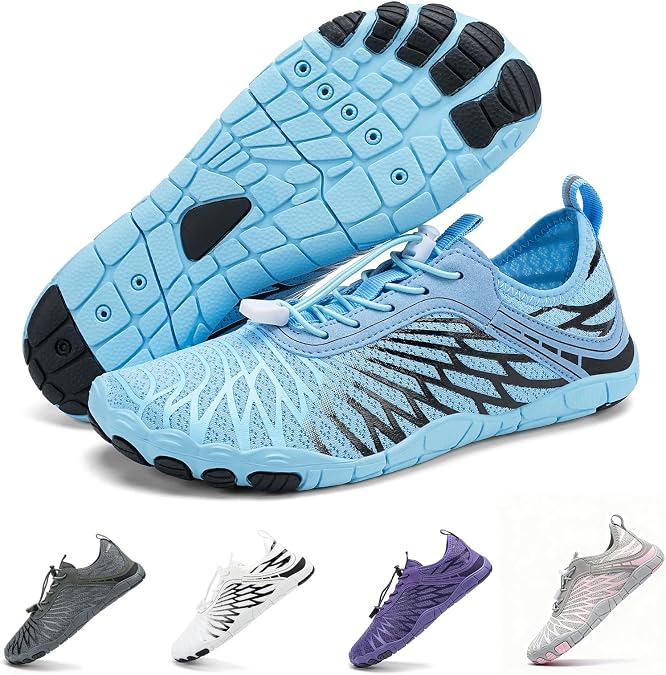 Hiking Barefoot Shoes for Women Men Breathable & Non-Slip Athletic Barefoot Wide Toe Water Shoes Lightweight Perfect for Walking,Running,and Swimming