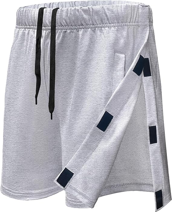 Post Surgery Shorts for Men Tear Away Shorts Cotton Knee Hip Replacement Recovery Short After Surgery Clothing for Women