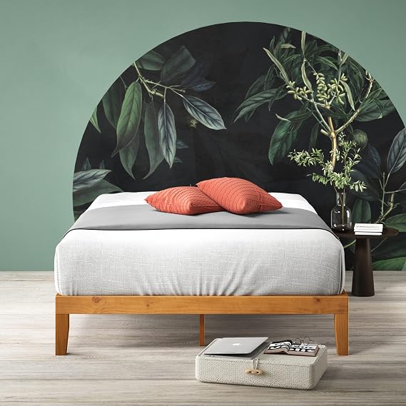 Zinus Alexia Wood Platform Bed Frame, Solid Wood Foundation, No Box Spring Needed, Wood Slat Support, Easy Assembly, Rustic Pine, King
