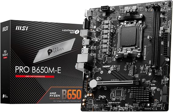 MSI MB PRO B650M-E AM5 DDR5 6800MHZ(OC) HDMI VGA M.2 USB3.2 2.5G LAN mATX