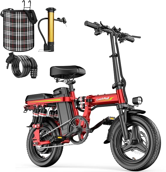 Lightweight Folding Mini Electric Bike for Adults14 Inch Electric Bicycles Ebike,2000W/1000W, 52V 25Ah & 48V 13Ah,5080 Mile Long-Range, Removable Battery