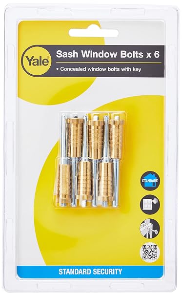 Yale Locks P6P119 Sash Window Bolts (Pack of 6)