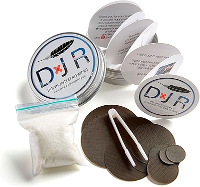 Kit-in-a-Tin - Repair Patches and Goose Down Top-Up for Down Jackets and Sleeping Bags