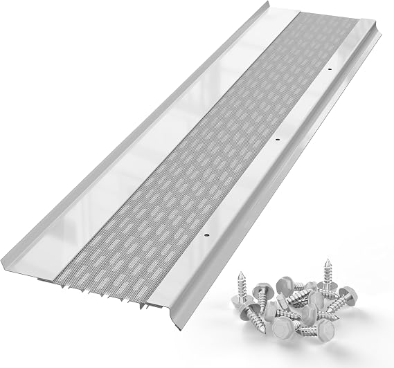 6" Micromesh Gutter Guard for Gutters Stainless Steel Gutter Guard Kit with Screws Included Contractor Grade Aluminium Gutter Covers from Manufacturer (25 Feet, White)