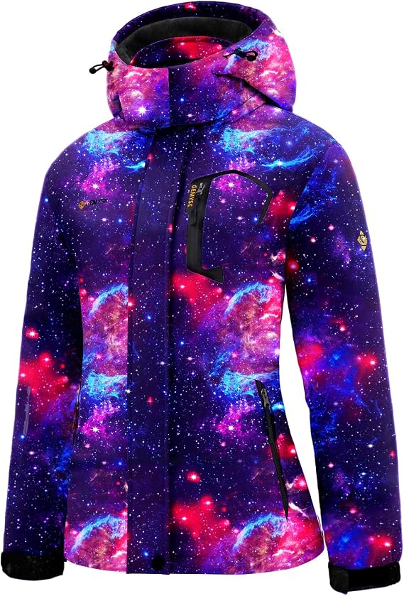 GEMYSE Women's Waterproof Ski Jacket Warm Winter Coat with Detachable Hood