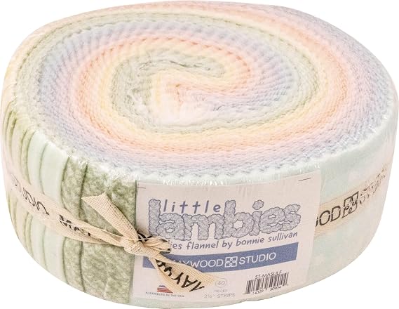 Bonnie Sullivan Little Lambies Woolies Flannel Strips 40 2.5-inch Strips Jelly Roll Maywood Studio