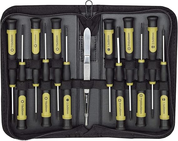 Proxxon 22720 Micro Driver Set of 13 Precision Screwdrivers with Case