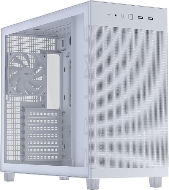 ASUS Prime AP303 TG Beyaz USB 3.2 ATX Mid-Tower Gaming (Oyuncu) Kasa (90DC00V3-B39010)