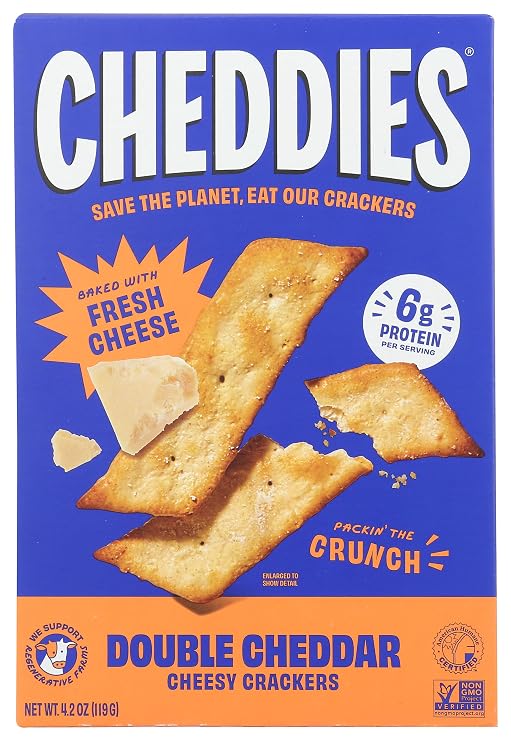 Cheddies, Crackers Double Cheddar, 4.2 Ounce