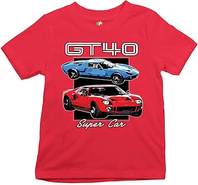 Ford GT40 Youth T-Shirt American Vintage Super Car Licensed Kids