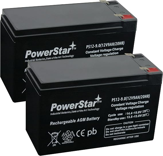 PowerStar Compatible with APC Back-UPS XS XS800 (BX800) Replacement UPS Batteries - Set of 2