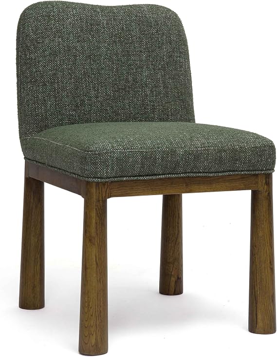 Tiara Forest Green Performance Basketweave Fabric Dining Chair
