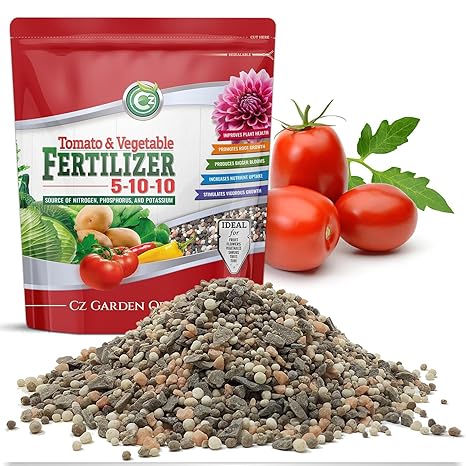 5-10-10 Tomato & Vegetable Fertilizer - Made in USA - 2% Iron  Micronutrients Plant Food for Flower Gardens