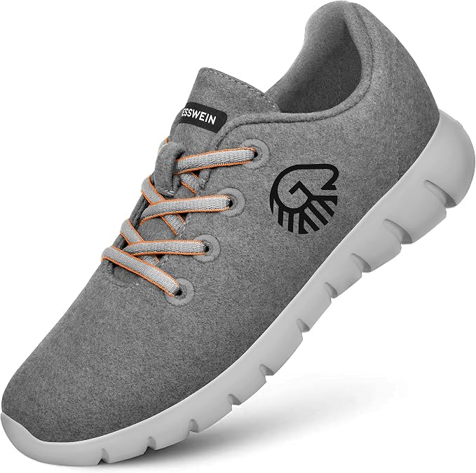 GIESSWEIN Merino Runners Women’s Breathable Trainers Made of Merino Wool 3D Stretch Lightweight Leisure Shoes with Interchangeable Footbed