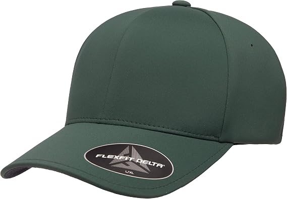 Flexfit Men's Delta Seamless Baseball Cap, Spruce, Small-Medium Black