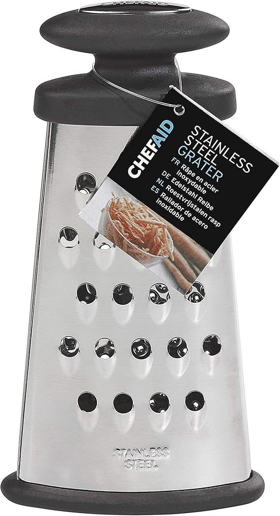 Chef Aid Stainless Steel Grater, Metalic