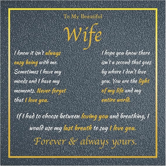 KRZ Greeting Card for My Beautiful Wife -Greetings Romantic Anniversary, Birthday, Valentine's Day Card