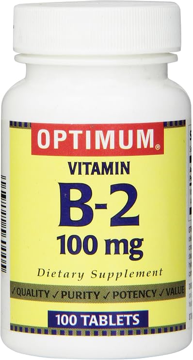 Optimum Vitamin B-2 Tablets, 100 Mg, 100 Count