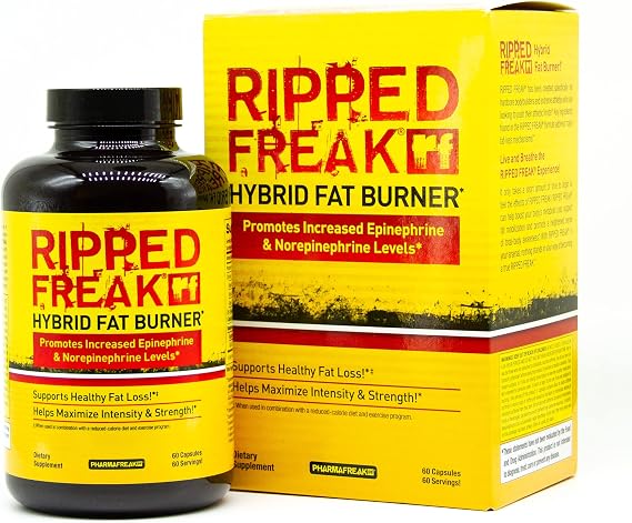 Pharmafreak Ripped Freak | Thermogenic & Metabolic Support | Energy & Focus For Training | Green Tea, Green Coffee & Plant Extracts | 60 Vegan Capsules