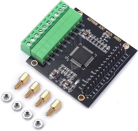 Teyleten Robot AD7606 Module Multi-Channel AD Data Acquisition Module 16-bit ADC 8-Channel Synchronization Sampling Frequency 200KHz