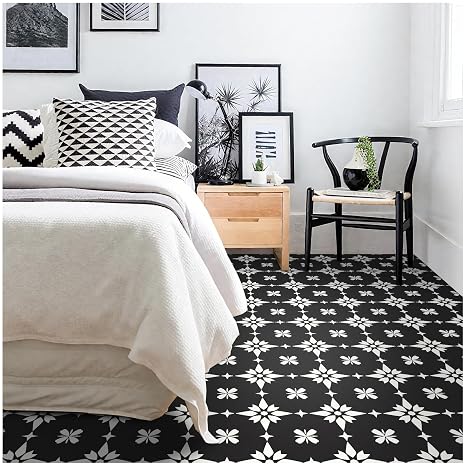 MORCART Upgraded 20PCS Peel and Stick Floor Tile, 7.87" x 7.87" Waterproof Vinyl Removable DIY Flooring for Bathroom, Kitchen, Bedroom, Stairs, Entryway
