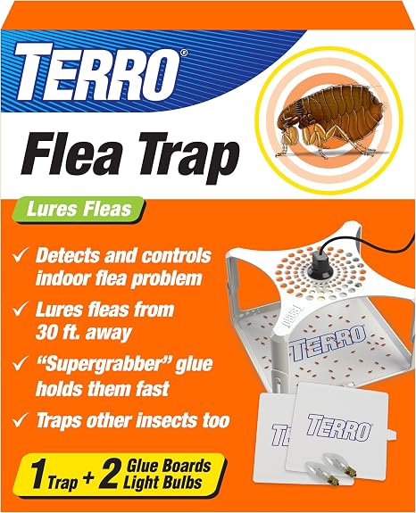 Terro T230 Indoor Electric Flea Trap and Killer - Refillable Flea Traps for Inside Your Home (Pack of 6)