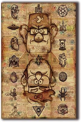 XIHOO Gravity Falls - Secret Messages Poster for Home Decor Wall Art 11x17inch 28x43cm Frameless Gift