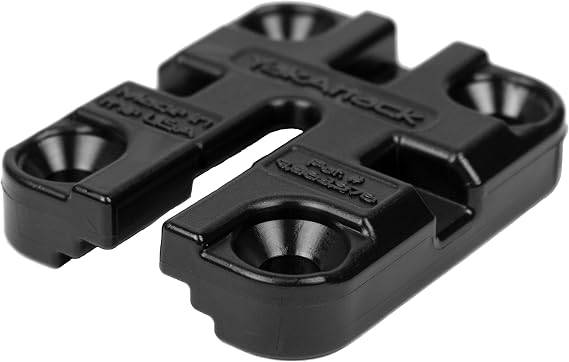 YakAttack MightyMount II | Compact Track Mount for Kayak Accessories | LockNLoad & T-Bolt Compatible | Includes Mounting Hardware | 2" x 2.375" x 0.5" | Made in USA