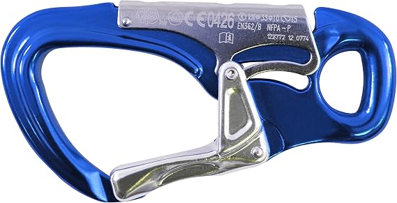 Kong. Tango Carabiner for Ferrata. Double Safety Against Accidental Openings. Resistant 33 KN, CE EN 362/T UIAA Certified. Also Ideal for Adventure Parks. 1 Unit. Weight 130 g.
