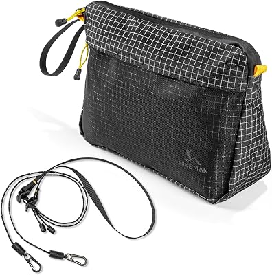 HIKEMAN Outdoor Waterproof Toiletry Bag, Makeup Cosmetic Organizer Travel Storage Bag for Accessories, Shampoo, Full-size Container, ToiletriesBlack