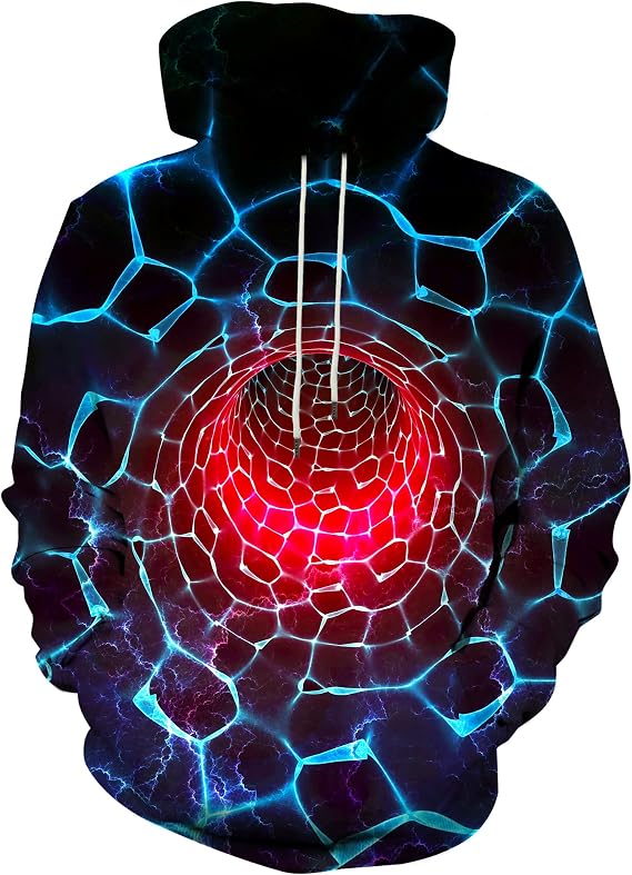 Unisex 3D Printed Hoodies Long Sleeve Sweatshirts for Men Women