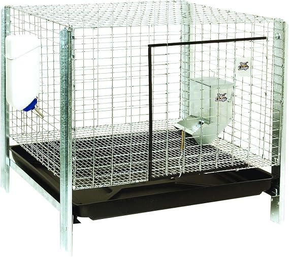 Pet Lodge Rabbit Hutch Complete Kit - Easy to Assemble Housing, Feeder, Water Bottle Kit for Indoor/Outdoor Rabbit Hutch (Item No. RHCK1)
