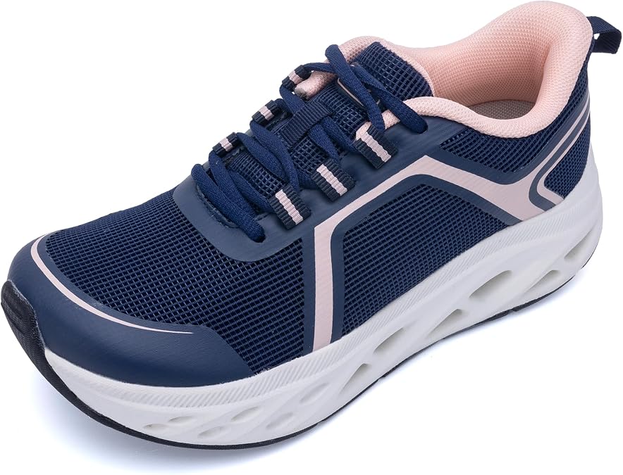 AOV Wide Toe Box Walking Shoes Women Arch Support Tennis Sneakers