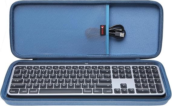 XANAD Hard Case for Logitech MX Keys/MX Keys Advanced MIC Wireless Illuminated Keyboard(Blue)-Inside: 17.2"x6.2"x1.2"