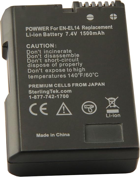 STK EN-EL14 EN-EL14a Battery Pack for Nikon D3200 D3400 D3500 D3300 D3100 D5100 D5200 D5500 D5600 D5300 EL14 EL14A ENEL14 ENEL14A EN EL 14 14a D 3200 3300 3400 3500 3100 5100 5200 5500 5600 Grip