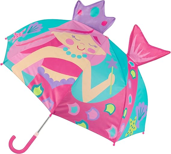 Stephen Joseph, 3D Pop Up Kids Umbrella, Cute Animals & Toddler Rain Umbrella Lightweight Easy Grip Handle for Boys Girls Ages 3-8