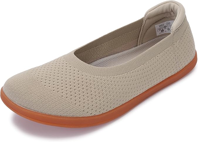 WHITIN Women's Wide Toe Box Barefoot Ballet Flats W93 | Natural Toe Space for Wide Feet, 2 Removable Insoles for Adjustable Fit, Comfort for Office, Dress, Business Casual, Daily