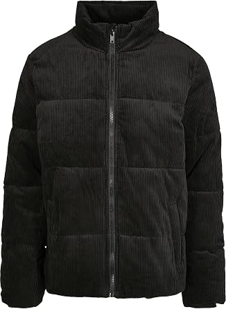Urban Classics - BOXY PUFFER Corduroy Winter Jacket black - M