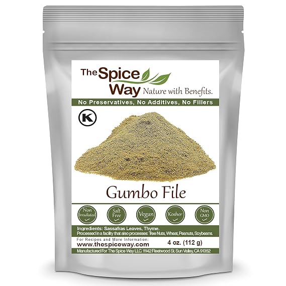 The Spice Way Gumbo File 4 oz Made with Premium Ground Sassafras Leaves