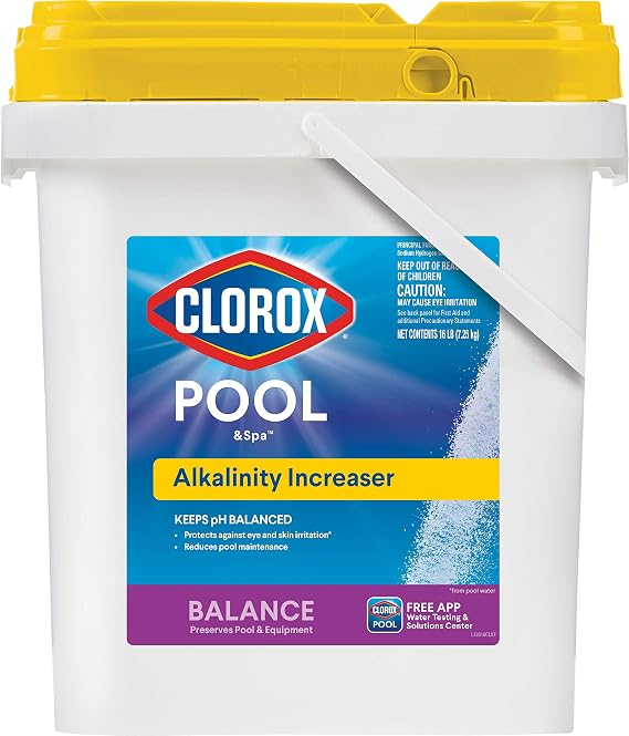 Clorox Pool & Spa Swimming Pool Alkalinity Increaser, Keeps pH Balanced, 16LB (Pack of 1)