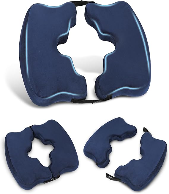 HOMCA Bed Sore Cushions for Butt, Memory Foam Bedsore Pressure Relief Cushion for Sleeping and Sitting, Hemorrhoid Cushion for Coccyx, Sciatica, Postpartum Recovery, and Surgery Rehabilitation(Blue)