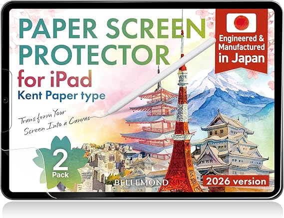 BELLEMOND Kent Paper Screen Protector for iPad 10.2" 9th/8th/7th, 2 Pack