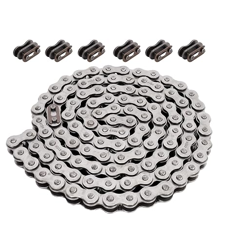 RUTU 415H Chain 110L Links with 6 Master Links for 2-Stroke Bicycle