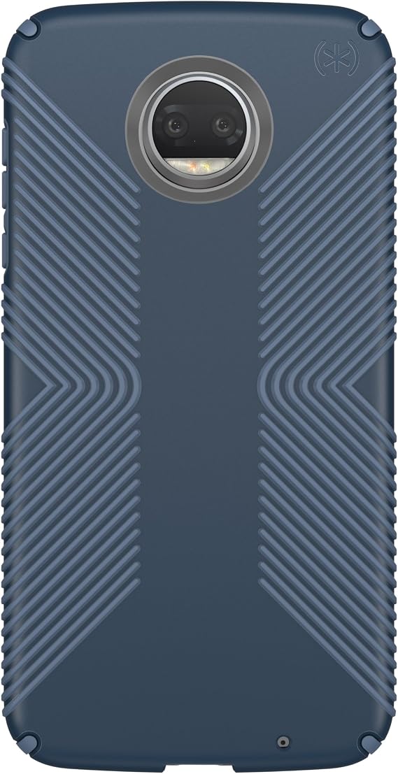 Speck Products Presidio Grip Cell Phone Case for MOTOROLA Moto Z2 Play - Marine Blue/Twilight Blue