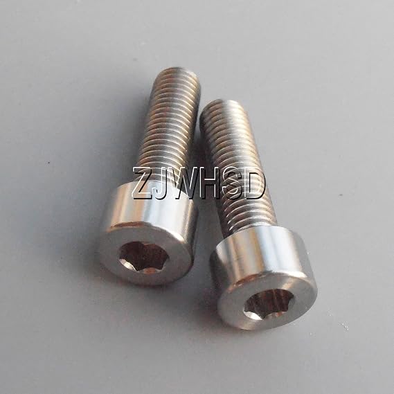 2pcs M7 x 25 mm Titanium Ti Screw Bolt Allen Hex Socket Cap Head/Aerospace Grade